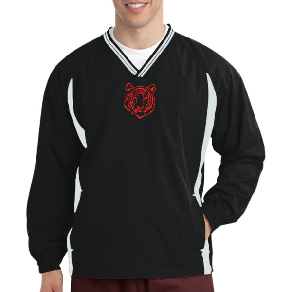 THOMPSON - Tipped V Neck Raglan Wind Shirt Thumbnail